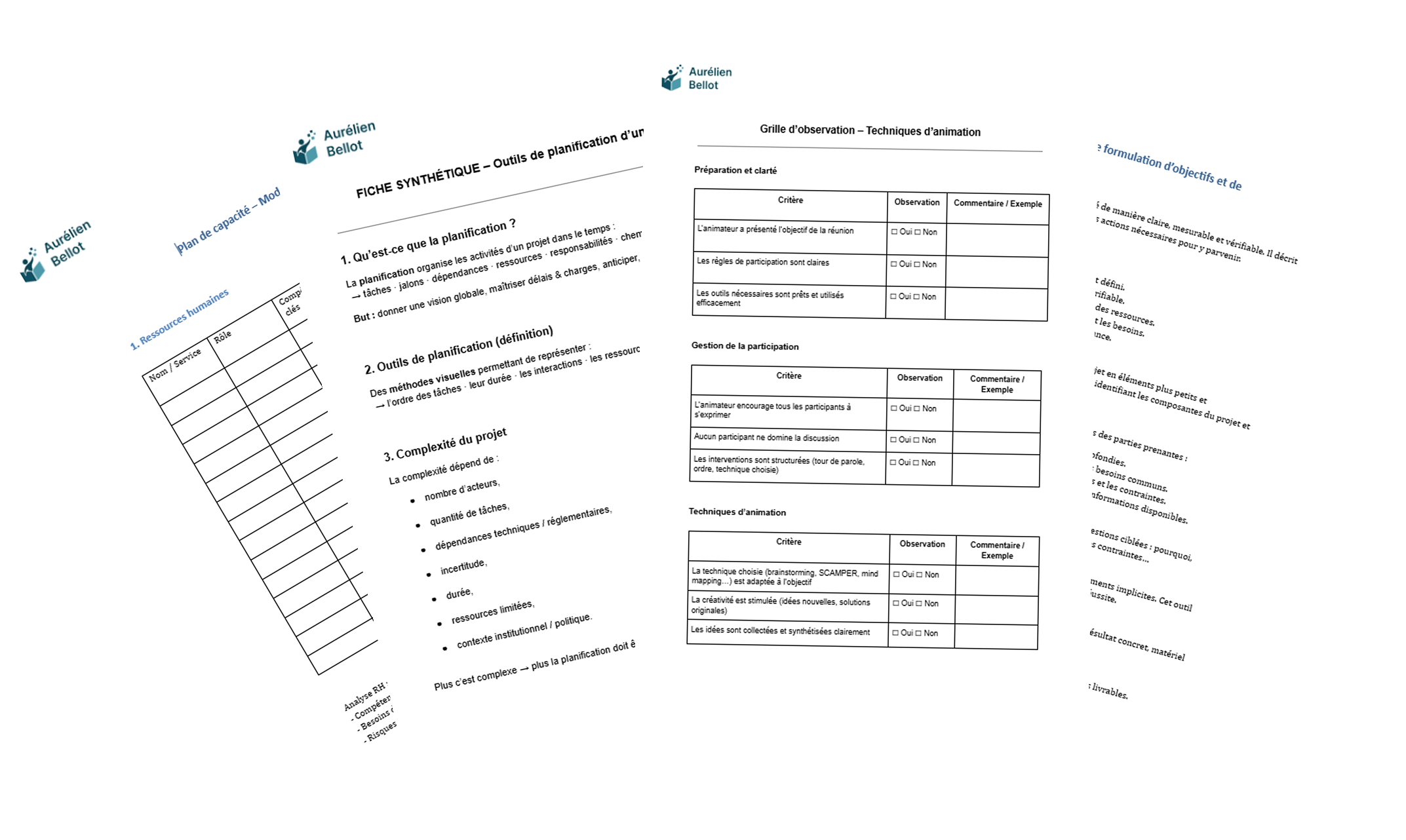 Supports papier de formation